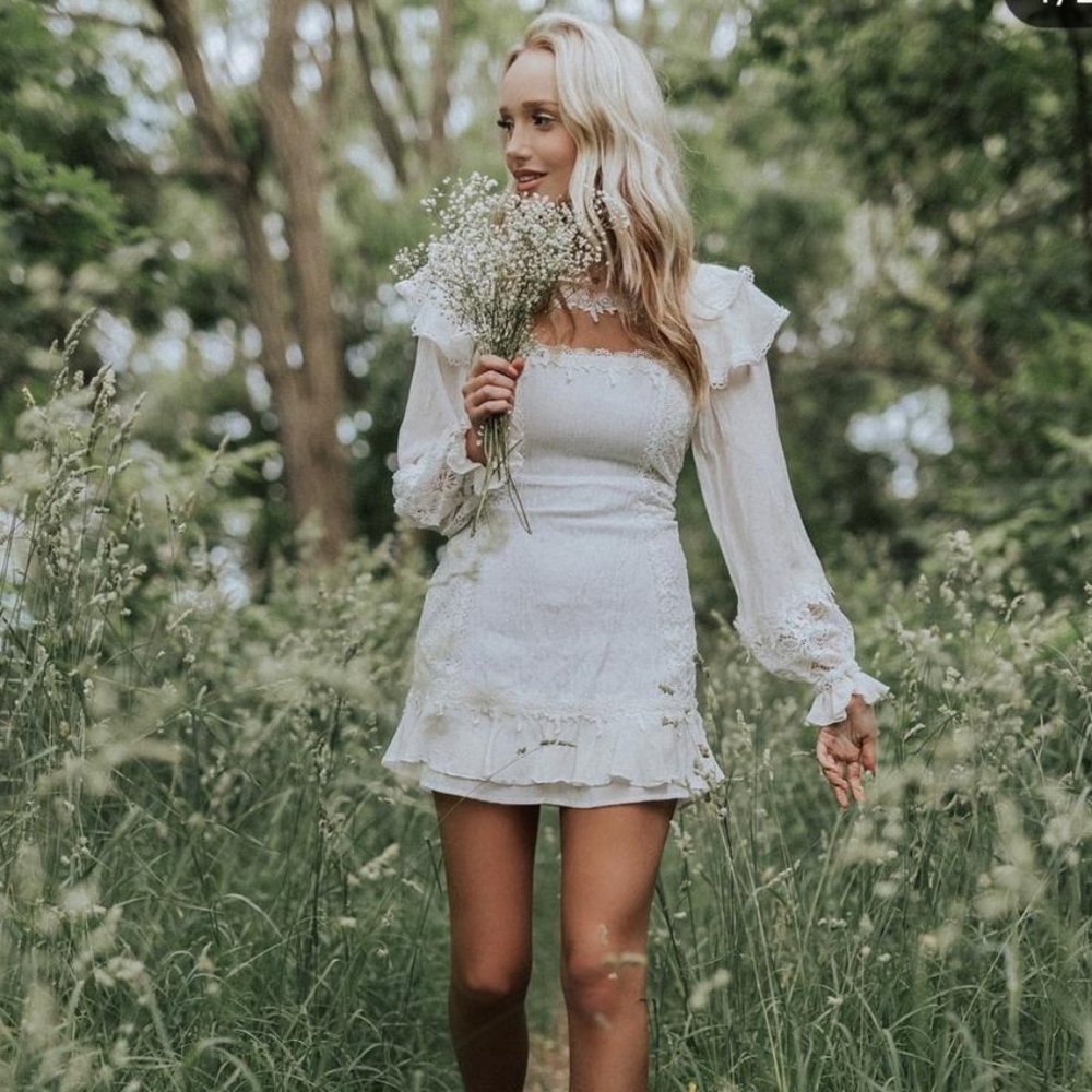 Crema silk linen dress